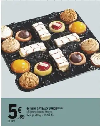 E.Leclerc 16 Mini gateaux lucnh offre