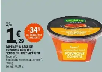 E.Leclerc Tapena a base de poivrons confits Ensoleil'ade apéritif offre