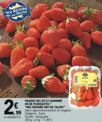 E.Leclerc Fraises du lot-et-garonne ou de plougastel Nos regions ont du talent offre