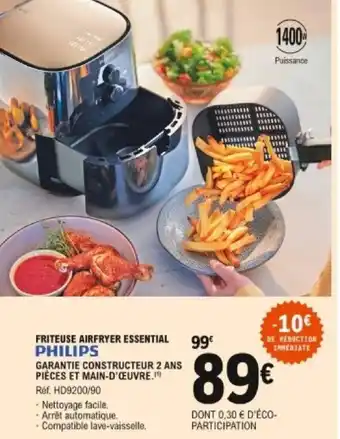E.Leclerc Friteuse airfryer essential offre