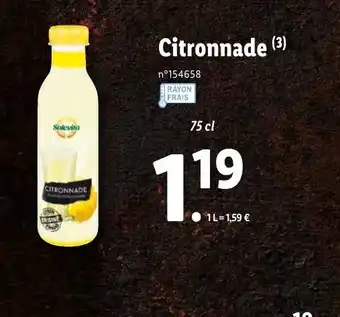 Lidl Citronnade offre