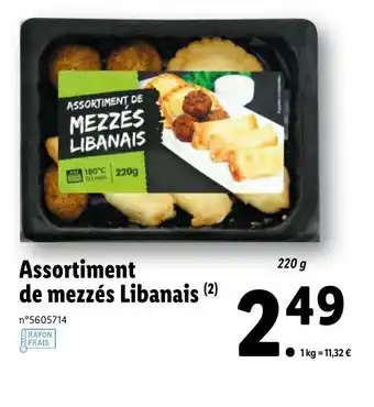 Lidl Assortiment De Mezzés Libanais offre