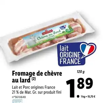 Lidl Fromage De Chèvre offre