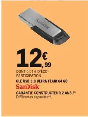 Clé usb 3.0 ultra flair 64 go