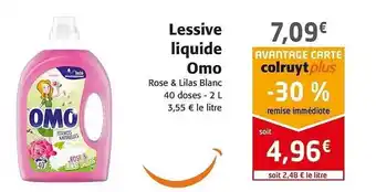 Colruyt Lessive Liquide Omo offre