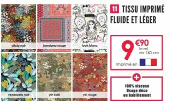 Tissu imprimé fluide et léger