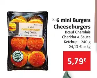 Colruyt 6 Mini burgers cheeseburgers offre