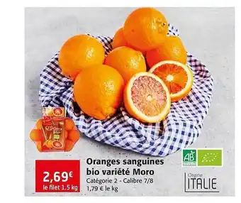Colruyt Oranges Sanguines Bio Variété Moro offre