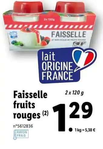 Lidl Faisselle Fruits Rouges offre
