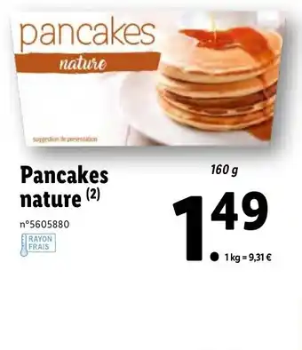 Lidl Pancakes Nature offre