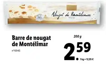 Lidl Barre De Nougat De Montélimar offre
