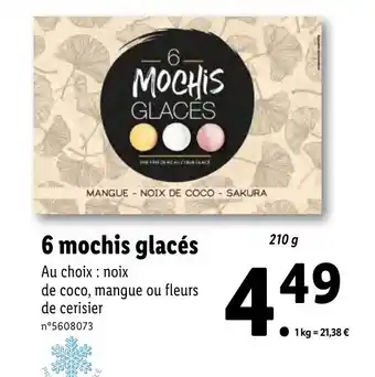 Lidl 6 Mochis Glacés offre