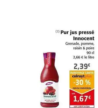 Colruyt Pur Jus Pressé Innocent offre