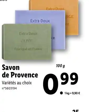 Lidl Savon De Provence offre