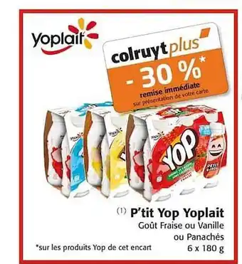 Colruyt P'tit Yop Yoplait offre
