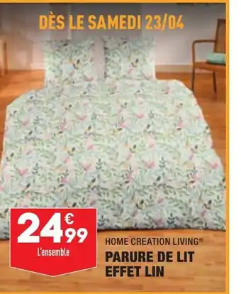 ALDI Parure de Lit Effet Lin offre
