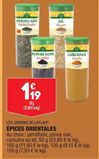 ALDI Épices Orientales offre