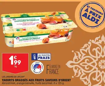 ALDI Yaourts Brassés Aux Fruits Saveurs d'Orient offre
