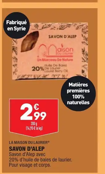 ALDI Savon d'Alep offre