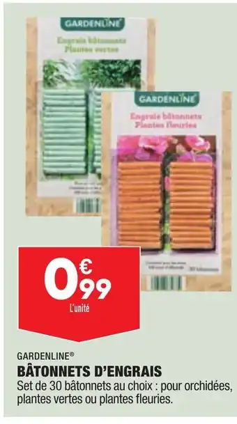 ALDI Bâtonnets d'Engrais offre