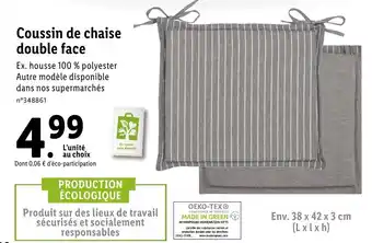Lidl Coussin De Chaise Double Face offre
