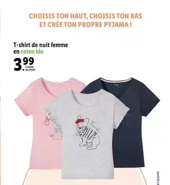Lidl T-shirt de nuit femme offre