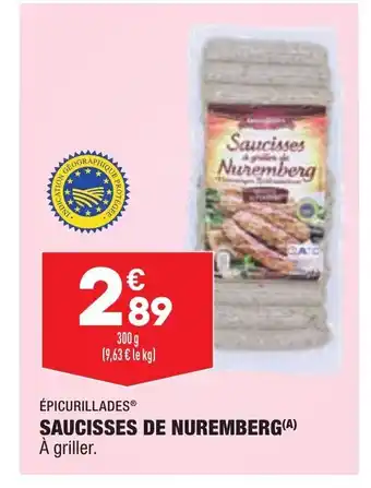 ALDI Saucisses de Nuremberg offre