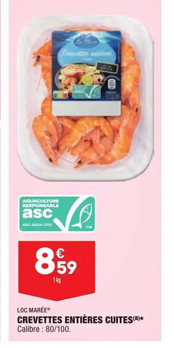 ALDI Crevettes Entières Cuites offre
