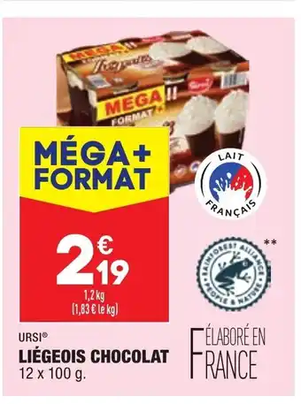 ALDI Liégeois Chocolat offre