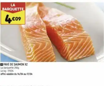 Leader Price Pavé de Saumon x2 offre
