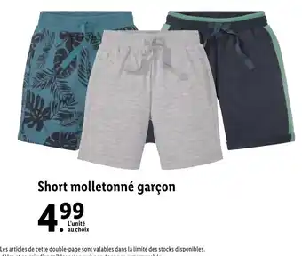 Short Molletonné Garçon
