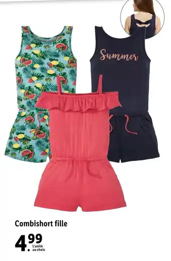 Combishort Fille