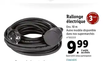 Lidl Rallonge électrique offre