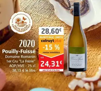 Colruyt 2020 pouilly-fuisse offre