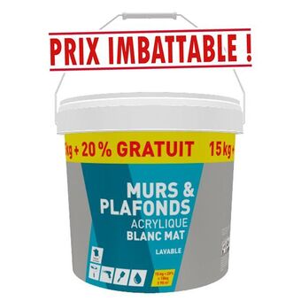 Décor Discount Peinture blanc mat 18kg offre