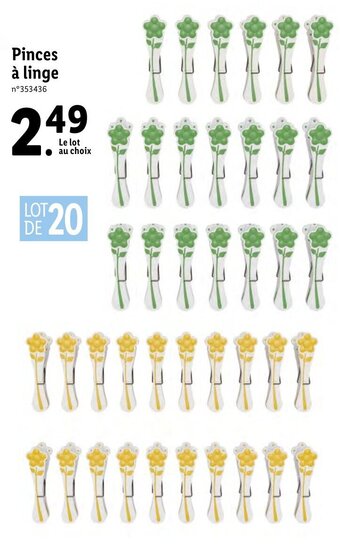 Lidl Pinces à linge offre