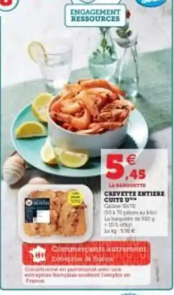 Crevette entiere cuite u