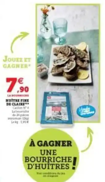 U Express Huître fine de claere offre