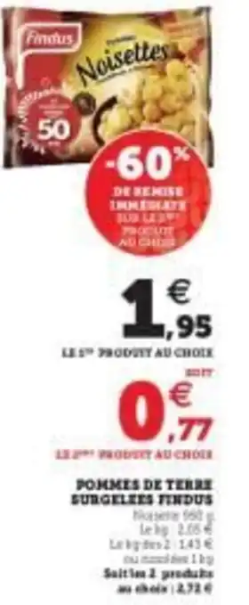 U Express Pommes de terre surgelées findus offre