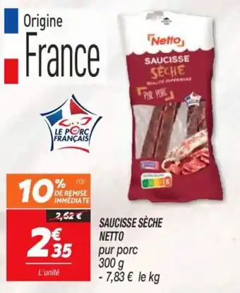 Netto Saucisse séche netto offre