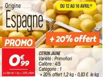 Netto Citron jaune offre