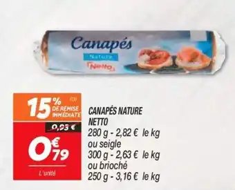Netto Canapés nature offre