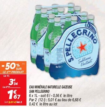 Netto Eau minérale naturelle gazeuse san pellegrino offre