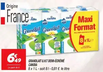Netto Grandlait u.h.t demi-écrémé candia offre
