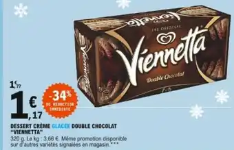 E.Leclerc dessert créme glacée double chocolat Viennetta offre
