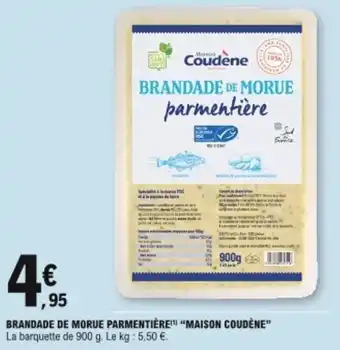 E.Leclerc Brandade de morue parmentiére Maison coudéne offre