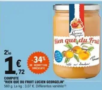 E.Leclerc Compote Rien que du fruit lucien georgelin offre