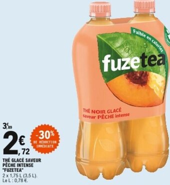 Thé glacé saveur péche intense Fuzetea
