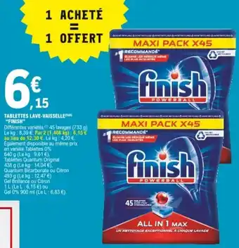 E.Leclerc Tablettes lave-vaisselle Finisg offre