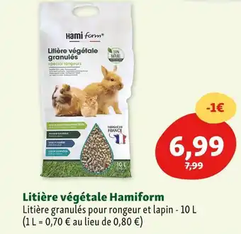 Maxi Zoo Hamiform litière végétale offre